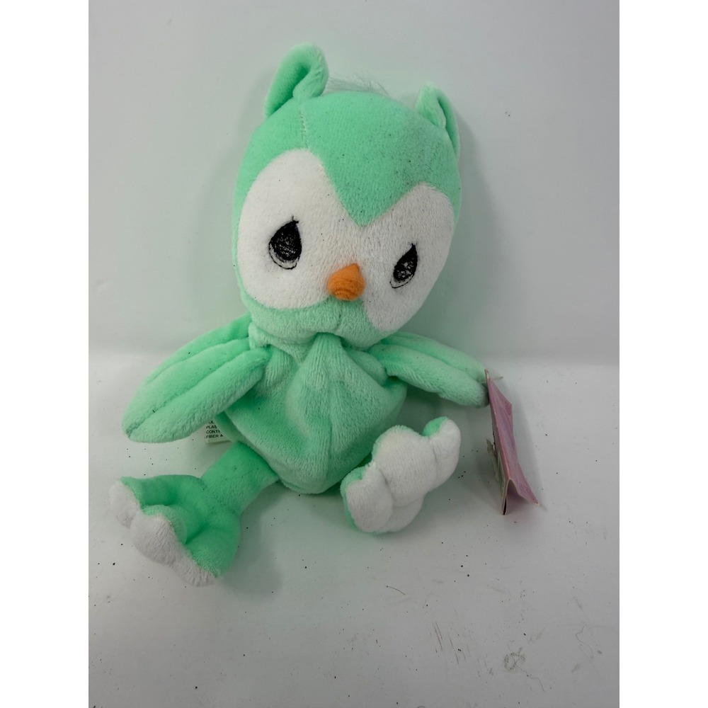Precious Moments Tender Tails Owl Plush‎ Mint Green Enesco 1998 Vintage 475882